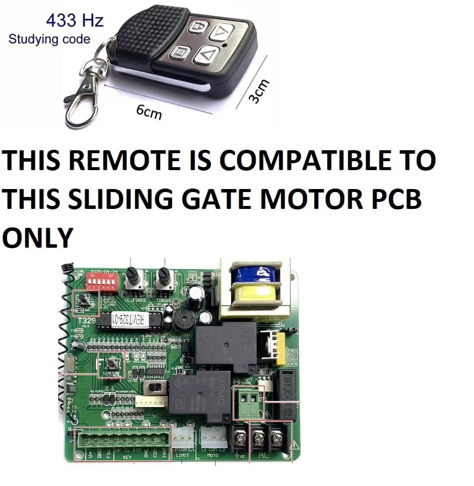Combo-CN87 CB-SGM Control Board AC Sliding Gate Motor with 2 remotes