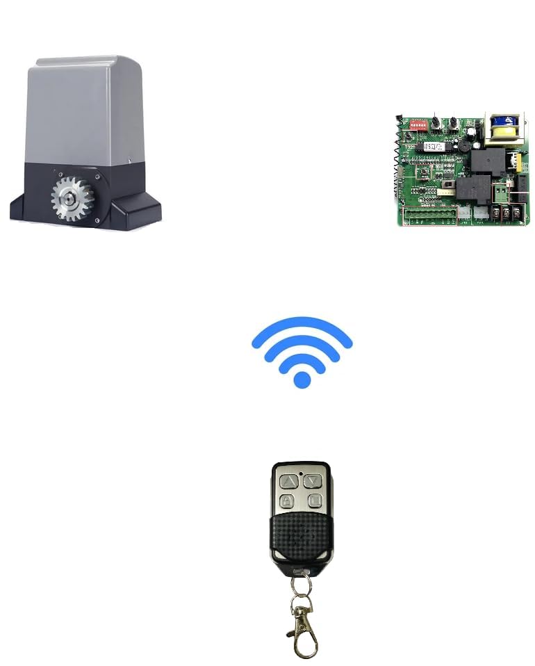 Combo-CN87 CB-SGM Control Board AC Sliding Gate Motor with 2 remotes