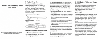 PW-43 Navkar Systems RF433MHz Wireless Watch Style SOS Panic Button for Elderly, Patients & Emergency Alarm System