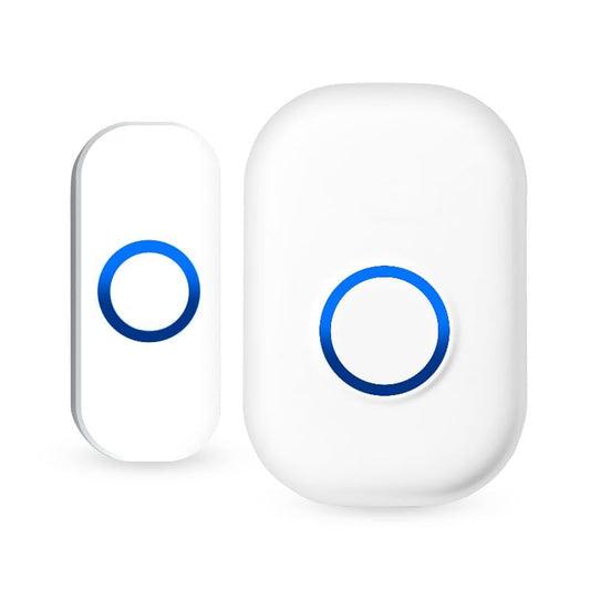 (DRB-43) Wireless doorbell, LED Flash, 32 ringtones and 4 Volume Levels, Running Within 1000 feet, Suitable for Homes, Offices, classrooms, Shops, Warehouses, etc (White)