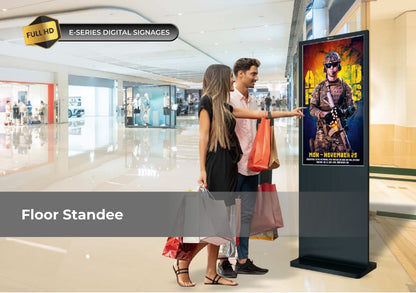 T29942-A 43 Inch Floor Mount Digital Standee | Android 11 | 2GB RAM + 16GB ROM | 350 Nits Brightness | Non-Touch Display | Metal Body | Indoor Digital Signage
