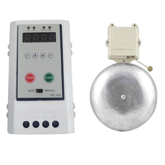 NAVKAR SYSTEMS Automatic School Bell Timer System with 12 inches Gong Bell.