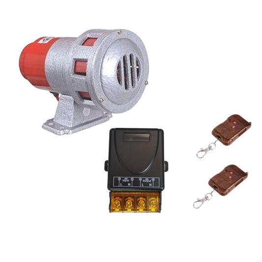 Combo-CN213 Single Phase Hooter for Industries, School & College 1.5 Km Range with 220V 30A Receiver with 2 remotes