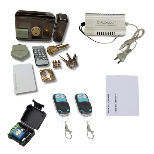 Electronic Lock Motor Operated Silent Outdoor Type Open by RFID Card, Remote, Switch, Security Lock,Steel Door Lock