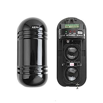 Dual Beam Outdoor 100m Security Active IR Infrared Detector with Beam Alignment Sensor Alarm