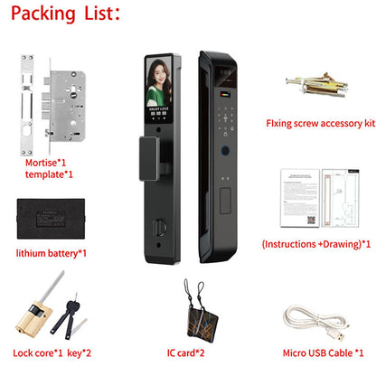SLX-2 Tuya Smart Door Lock 3D Face Recognition With Video Intercom Function