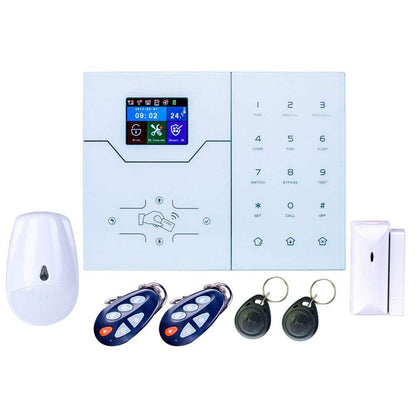 NAVKAR SYSTEMS ACJ-1008  Dual Network Smart WiFi + 4G GSM Home Security Alarm System | 433MHz Wireless Anti-Theft Alarm Kit | App Control, Door Detection, iOS & Android Support, Smart Doorbell Function