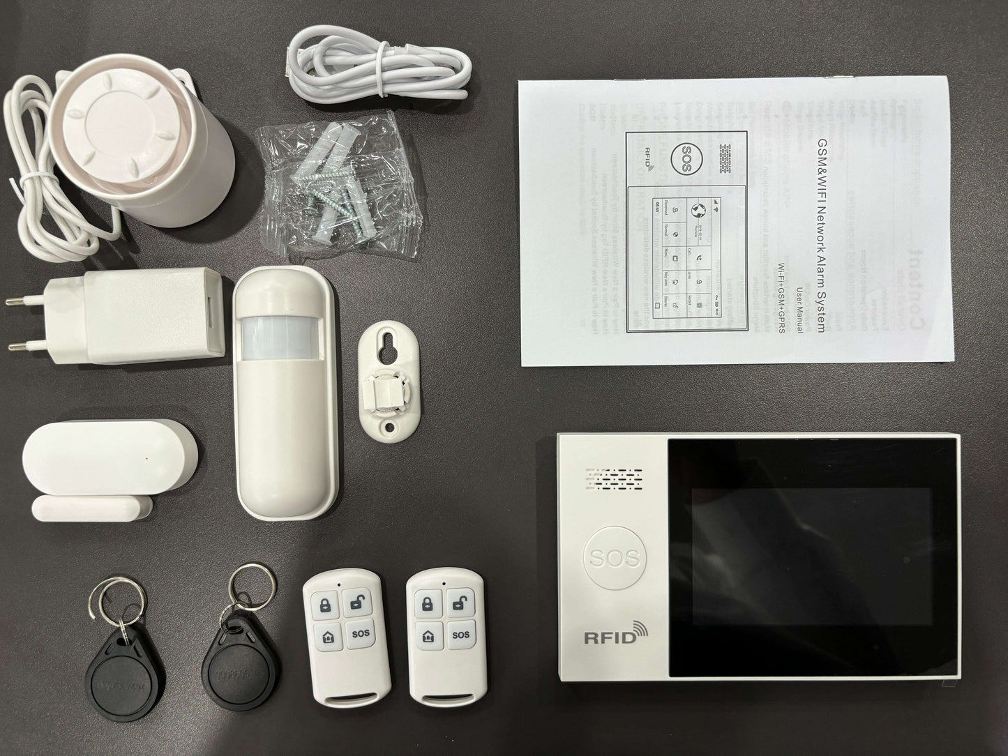 ACJ-407 Tuya WiFi Alarm System 4.3 Inch Screen Home Burglar Motion Detector WiFi & GSM Alarm System