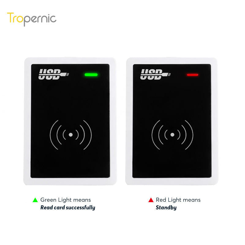 Navkar Systems Contactless Low/High Card Low/High Frequency RFID Hotel Smart Card Reader Encoder for Hotel System