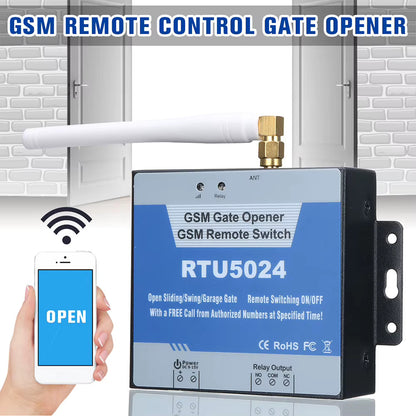 RTU5024 Smart GSM Gate Opener | Relay Switch | Wireless Remote Control Door Access Door Opener Free Call 850/900/1800/1900MHz