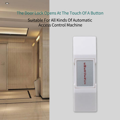 Navkar Systems Pack of 10 Fire Alarm Emergency Door Release Exit Switch Push Button (EMG-SW) with Backbox Surface Mount