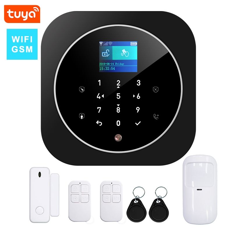 ACJ-402 Smart Home Automation WiFi + GSM Security Alarm System Kit | Tuya Smart Life App Controlled IoT Wireless Burglar Alarm | 100 Wireless Zones | SMS, Call & App Alerts | Alexa & Google Assistant Compatible