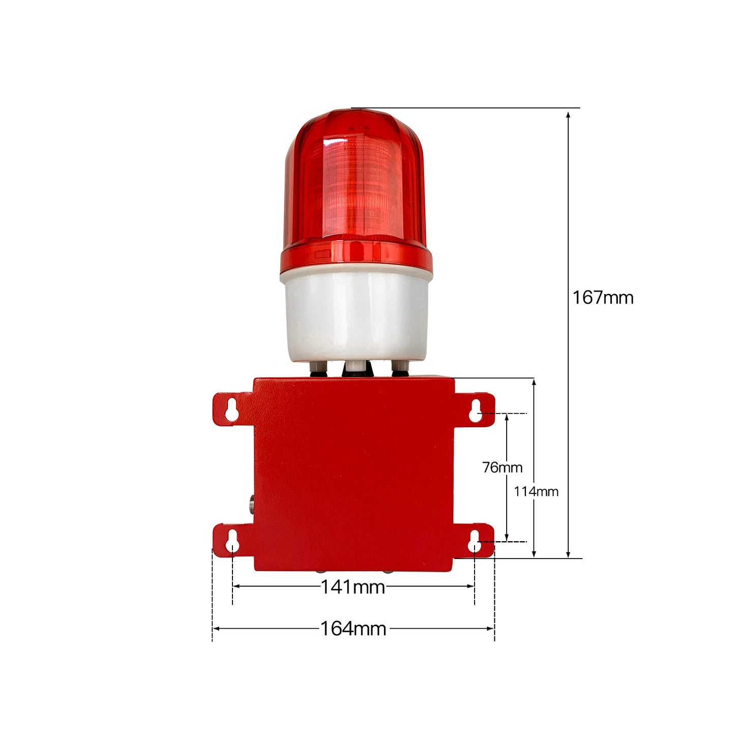 NAVKAR SYSTEMS TBJ-100 Industrial Sound & Light Alarm | 120dB Emergency Siren with LED Flashing Warning Light | AC 220V Safety Alarm for Factory, Warehouse, Crane & Industrial Applications