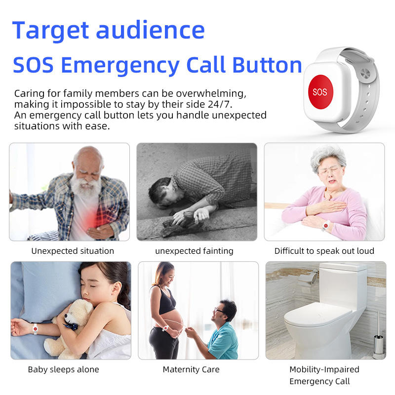 PW-43 Navkar Systems RF433MHz Wireless Watch Style SOS Panic Button for Elderly, Patients & Emergency Alarm System
