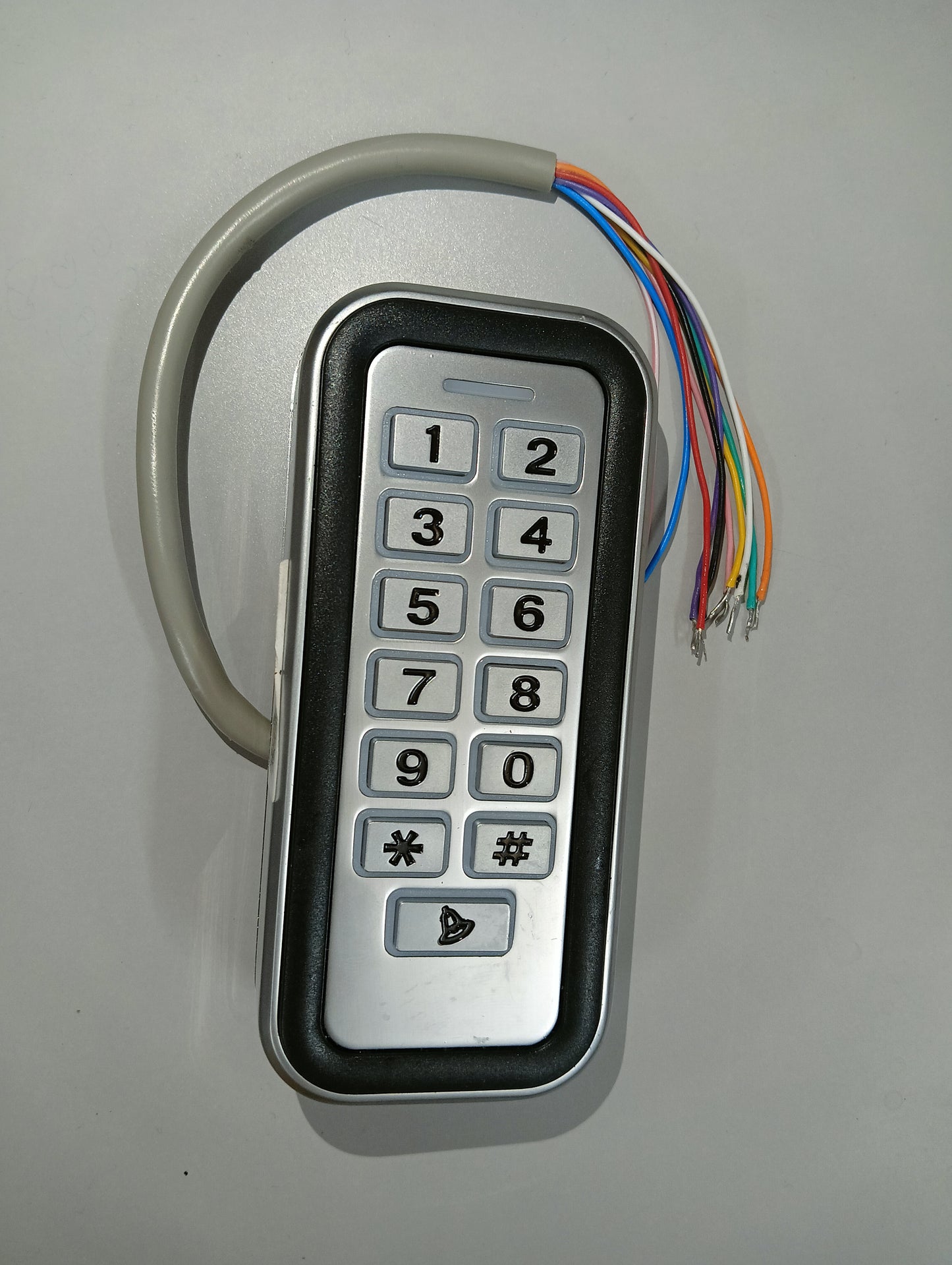 Combo-CN110 Weatherproof RFID Pin Access Control System, EM Lock 600 Lbs, Z & L Bracket, K80 Supply, PVC Button, Keychain Tag 10 Nos for Wooden or Aluminium Door