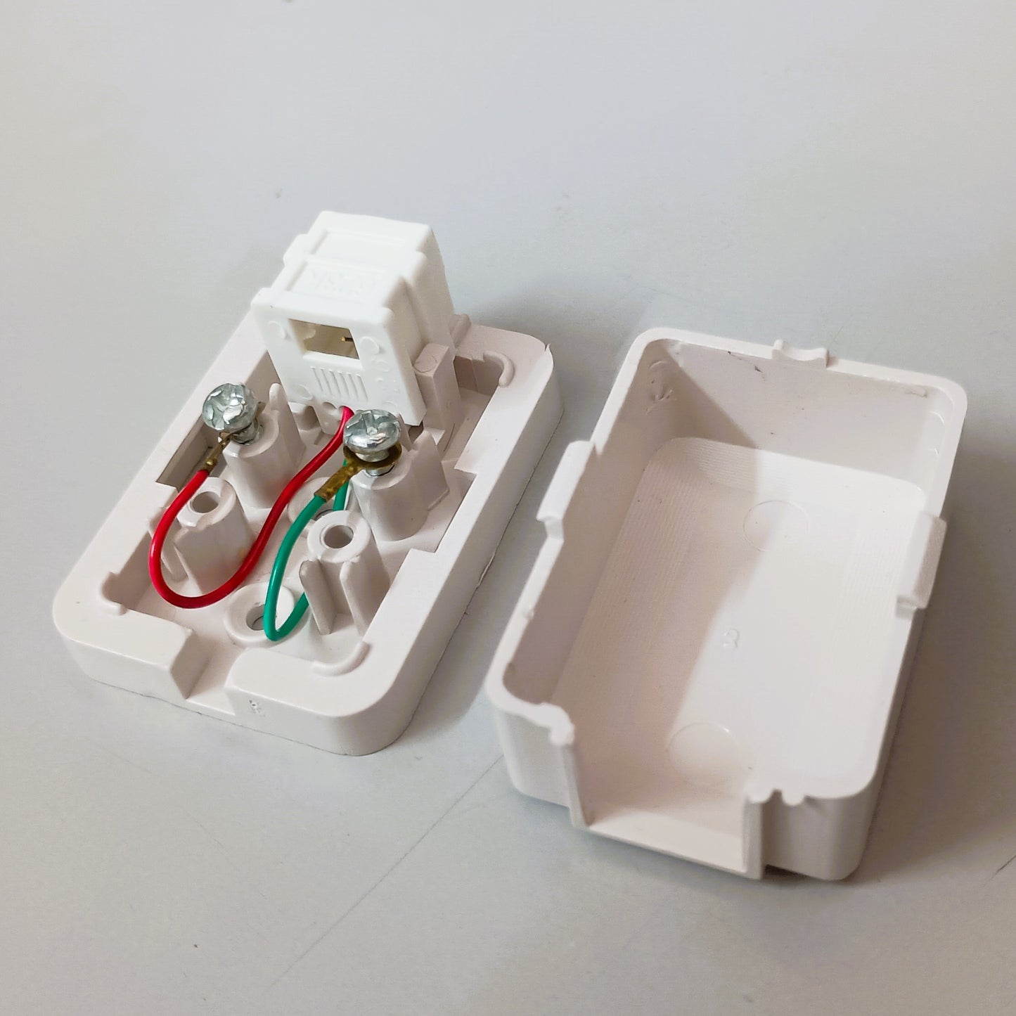 (ROS-11) Telephone landline Phone Rosette Box Roset Box Dual Line Roset Box 4Pin (Pack of 10)