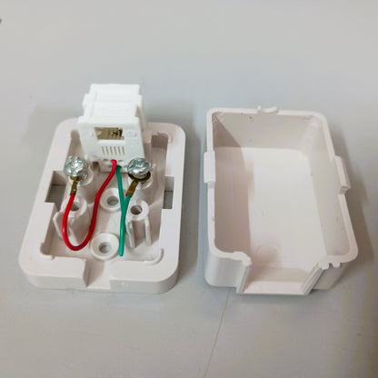 (ROS-11) Telephone landline Phone Rosette Box Roset Box Dual Line Roset Box 4Pin (Pack of 10)