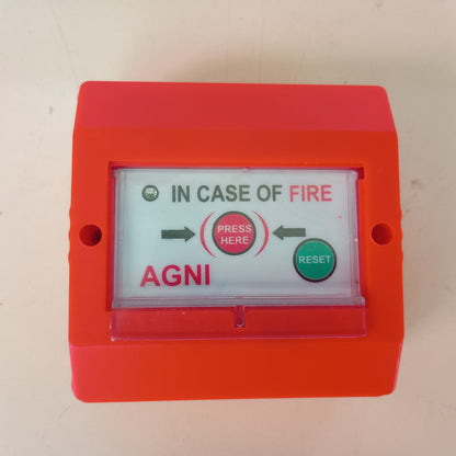 PVC Manual Call Point (MCP) | Fire Alarm Break Glass/Press Type Emergency Switch | Wall Mount Fire Safety Device
