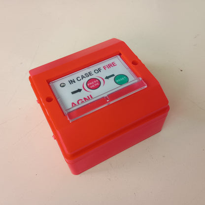 PVC Manual Call Point (MCP) | Fire Alarm Break Glass/Press Type Emergency Switch | Wall Mount Fire Safety Device
