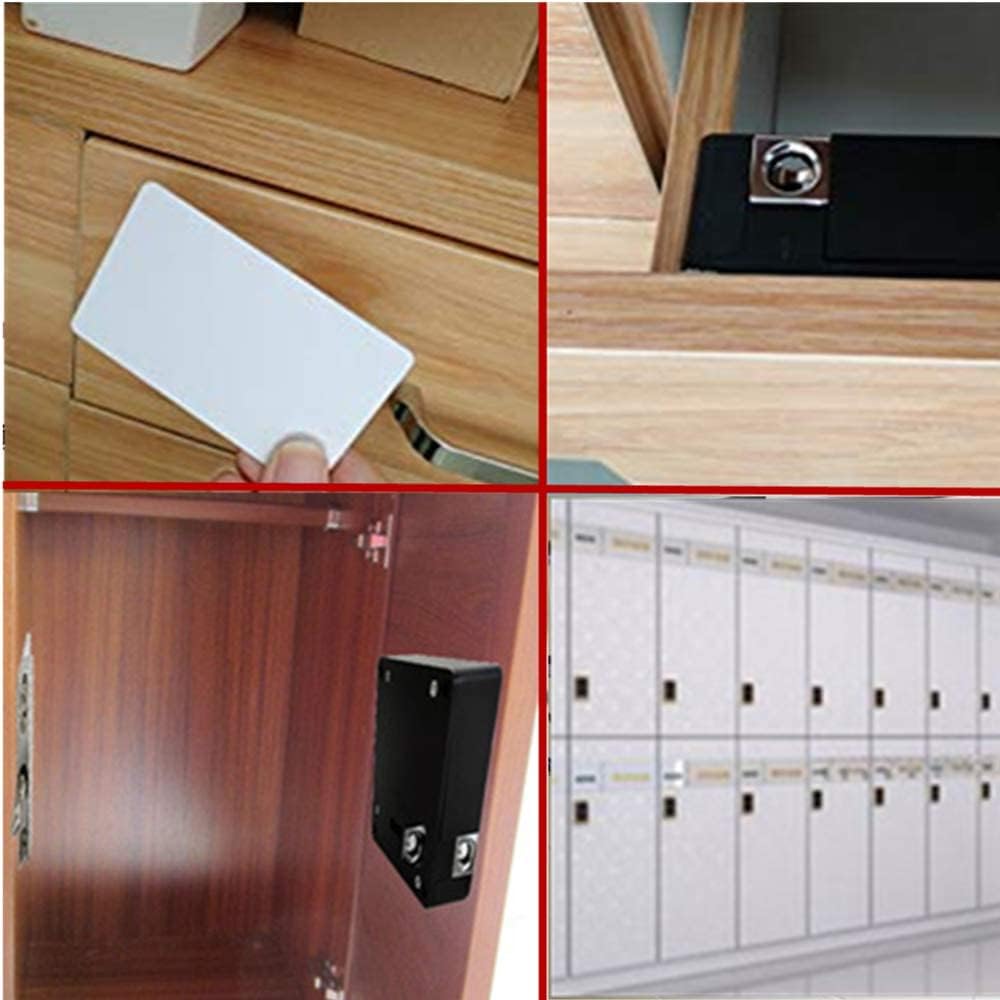 MFCL-200 mifare Card Cabinet Lock - Pack of 3 | Hidden DIY RFID Lock for Wooden Cabinet Drawer Locker Cupboard Punch-Free, Locker, Wardrobe, Drawer Lock