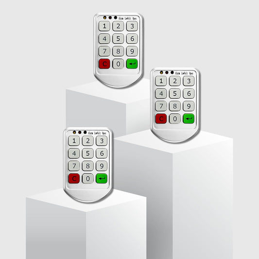 PNCL-100 Electronic Cabinet Lock Digit Keypad Password-Pack of 3 | Electronic Digital Password Lock Digital Key Pad Numbers Door Lock ABS Plastic Panel | Combination Drawer Lock for Wood Cabinet