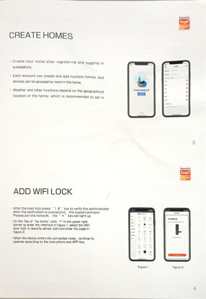 BMT-22  Weatherproof Tuya WiFi Smart Door Lock Digital Password Double Fingerprint Electronic motorised Rim Lock for All Swing Doors