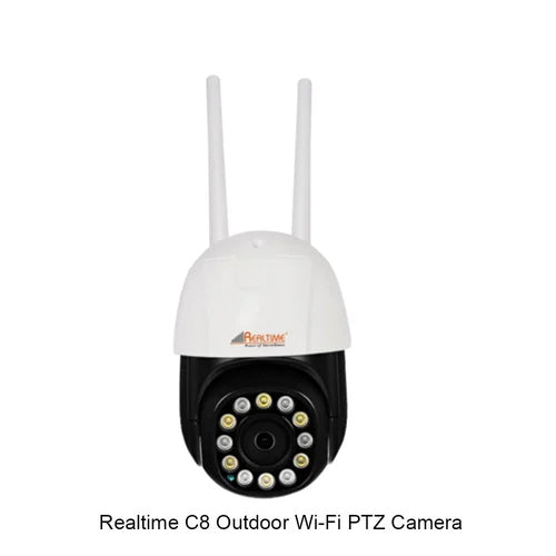 Realtime Model: C8,  3 mp Outdoor Wi-fi Ptz Camera