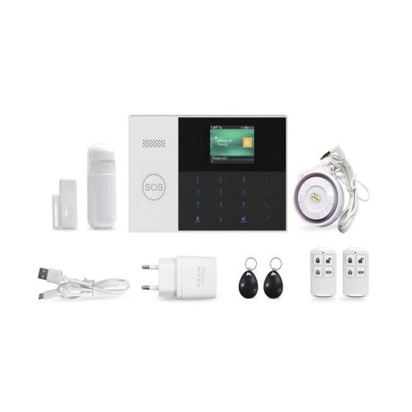 NAVKAR SYSTEMS WiFi GSM Touch Home Security Burglar Alarm System with Mobile App