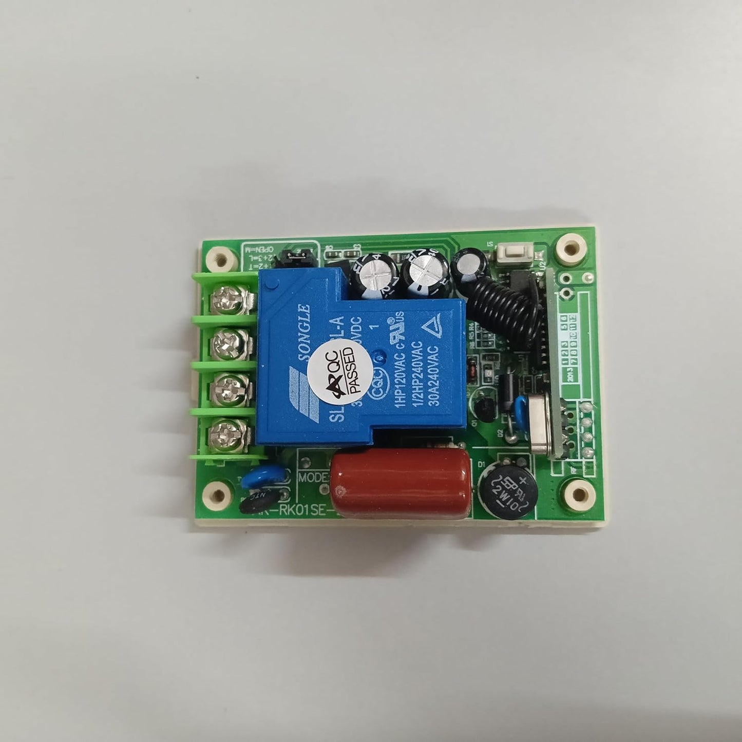 Combo-CN256 433Mhz 220V 1 Channel Wireless Remote Control Switch Module Gate Up Down Controller Motor