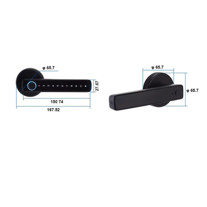 FPHL-900 Navkar Systems Intelligent Tuya App Handle Fingerprint Lock High Security Password Electronic Smart Door Lock