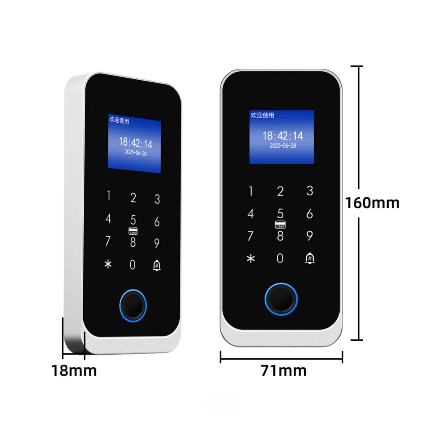 F200 Fingerprint, Card, Password Access Control Remote Compatible, Remote not included