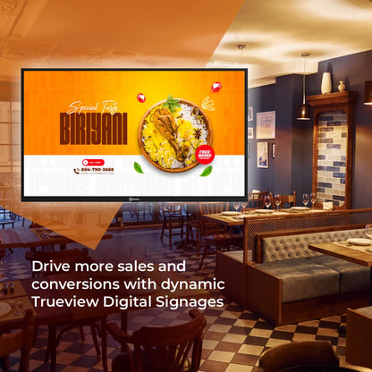 T291094-A E Series 32 Inch Wall Mount Digital Signage Display | Android 9 | 2GB RAM + 16GB ROM | HDMI Input | 350 Nits Brightness | Non-Touch | Indoor Commercial Display