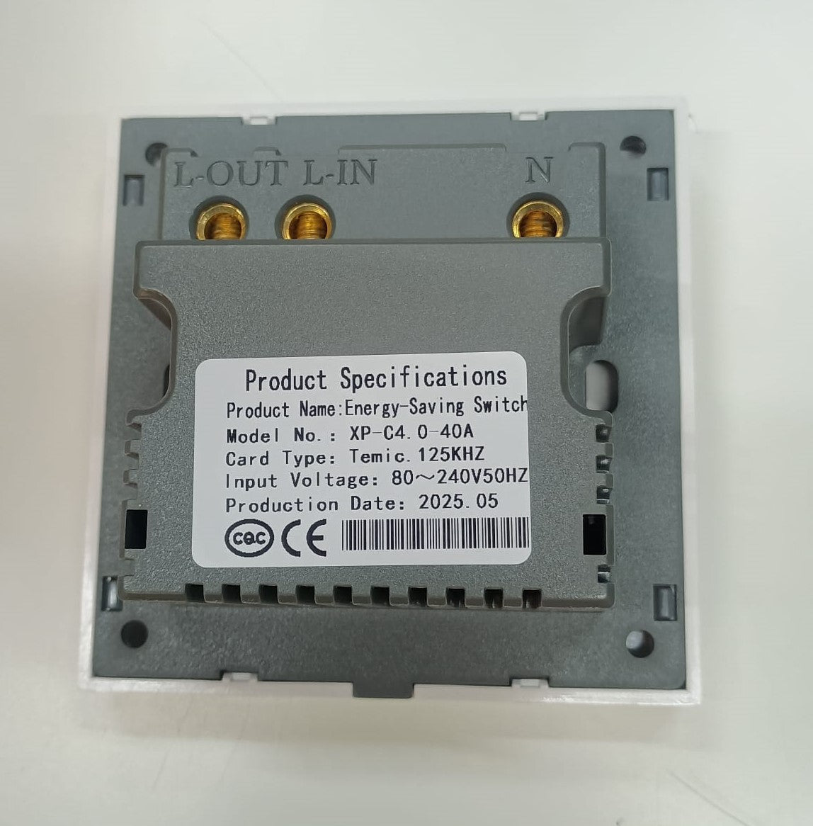 RFSES-15 Energy Saver Switch | RFID Key Card Power Saving Device | Automatically Cuts Electricity When Card Removed | Hotel Room Energy Management Solution