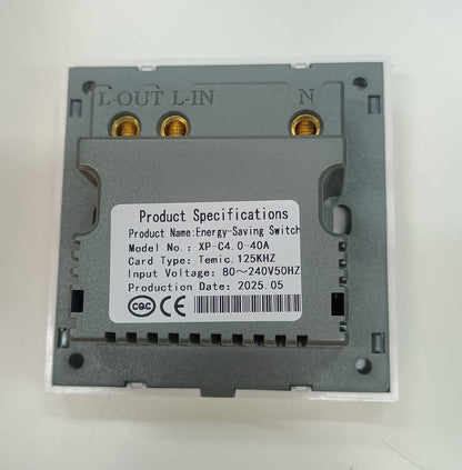 RFSES-15 Energy Saver Switch | RFID Key Card Power Saving Device | Automatically Cuts Electricity When Card Removed | Hotel Room Energy Management Solution