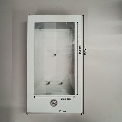(MC-P17) Navkar Systems Metal Casing for Biometric Machine | Compatible with Realtime Pro 1700 | Heavy Duty Wall Mount Cabinet Enclosure for Protection & Security