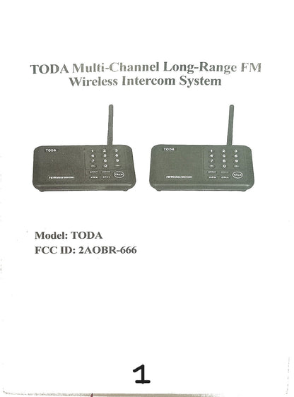 5280 Feet Range 4 Units Set Intercoms FM Wireless Home Intercom System for House Business Office Room to Room Communication Intercom System