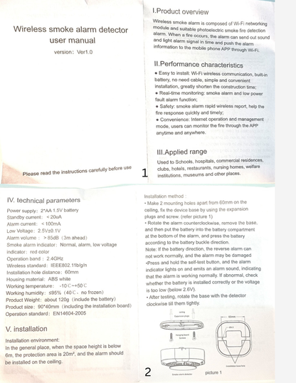 Navkar Systems Tuya smart wireless smoke alarm detector