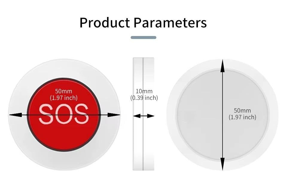 PS-43 Wireless Emergency SOS Panic Button 433MHz | Seniors, Home Safety & Instant Alert System | Personal Panic Button for Home Security