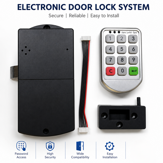PNCL-100 Electronic Digital Password Lock Digital Key Pad Numbers Door Lock Combination Drawer Lock for Wood Cabinet Code Password Locks