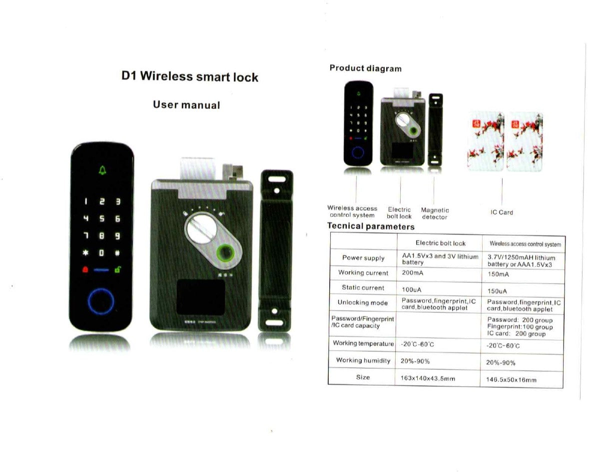 Navkar Systems FPLK-ACRB Wireless Door Lock with Access Control