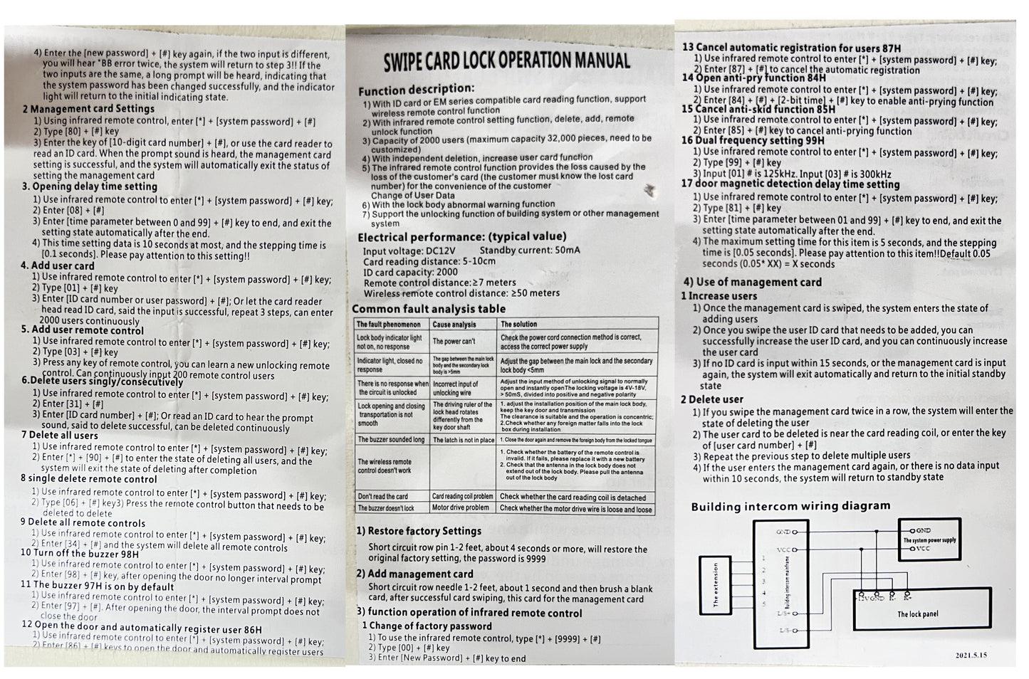 RFMT-1RM Rfid Motorised Rim Lock