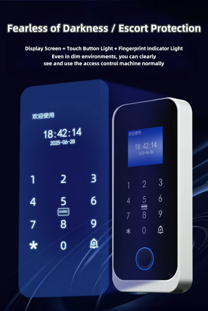 F200 Fingerprint, Card, Password Access Control Remote Compatible, Remote not included