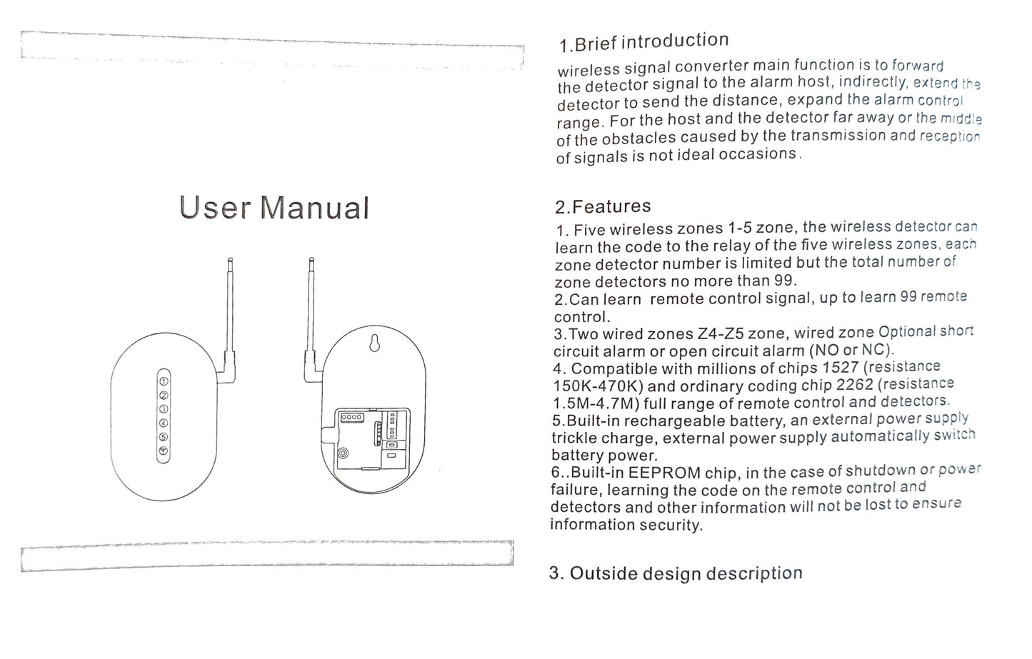 Wireless Signal Repeater / Booster & Extension for Security Alarm Systems
