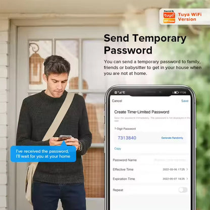 SLX-1 Face Recognition + Fingerprint + Password + Temporary Password + IC Card + Mechanical Key + Remote Unlocking + APP Grey Smart Door Lock