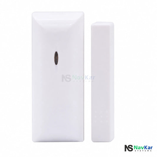 NavKar ACJ-1008 wireless door contact sensor and matching magnet, front view