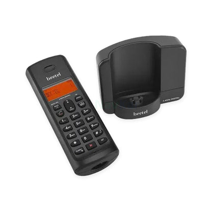 Beetel X90 cordless landline phone with separate handset and charging base
