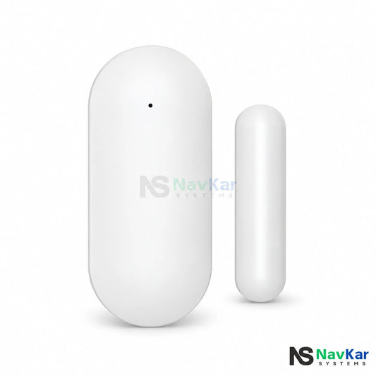 NavKar MCOC-43 white wireless door and window magnetic contact with matching magnet