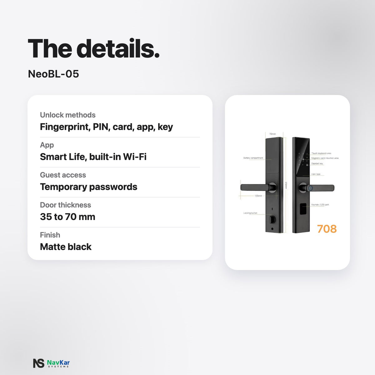NavKar NeoBL-05 specifications