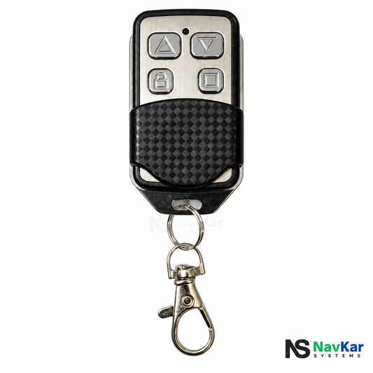 NavKar RM-SGM four-button sliding gate remote control with up, down, lock and stop symbols