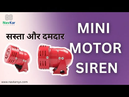 Industrial Motor Siren 220V Sound Range 100 Meter (Red, Small)